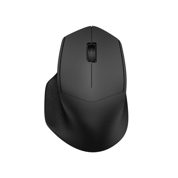 Wireless Ergonomic Mouse Rechargeable Silent Click with Anti-Slip Grips Hexagon Texture 3-Device Bluetooth for Office Gaming Black White Gradient Blue​