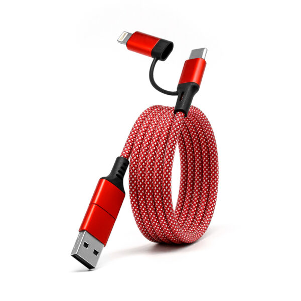 Magnetic USB-C Fast Charging Cable 60W Spiral Design Braided Custom Logo for iPhone Android Travel Durable Multi-Device​ - Image 3