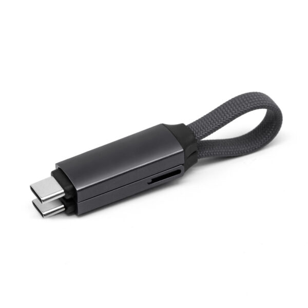 Magnetic Keychain USB-C Cable 100W PD Fast Charging with LED Display Phone-to-Phone Charging Adjustable Length Braided Aluminum Alloy for Travel Office 4 Colors​​ - Image 2