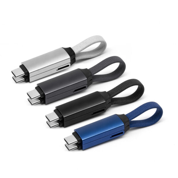 Magnetic Keychain USB-C Cable 100W PD Fast Charging with LED Display Phone-to-Phone Charging Adjustable Length Braided Aluminum Alloy for Travel Office 4 Colors​​ - Image 5