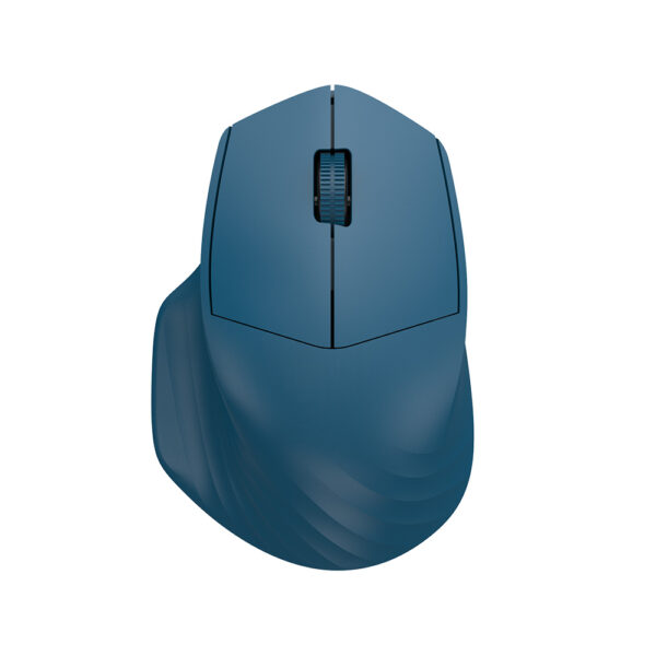 Wireless Ergonomic Mouse Rechargeable Silent Click with Anti-Slip Grips Hexagon Texture 3-Device Bluetooth for Office Gaming Black White Gradient Blue​ - Image 5