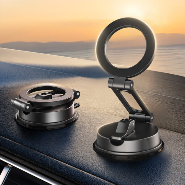 Magnetic Car Phone Mount 360° Adjustable with MagSafe & Metal Ring Compatibility Dashboard Air Vent Holder for iPhone Android All Phones​ - Image 2