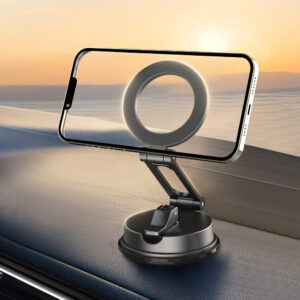 Magnetic Car Phone Mount 360° Adjustable with MagSafe & Metal Ring Compatibility Dashboard Air Vent Holder for iPhone Android All Phones​