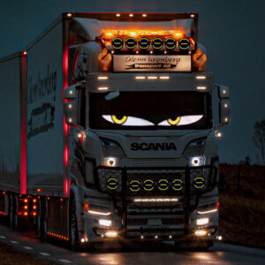 Truck LED Display with IP64 Waterproof Custom Animations Wireless Bluetooth Control for Heavy-Duty Commercial Vehicles​