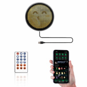 LED Car Display Bluetooth-Controlled Emoji & Safety Signs for All-Weather Vehicles​​