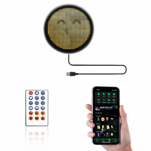 LED Car Display Bluetooth-Controlled Emoji & Safety Signs for All-Weather Vehicles​​