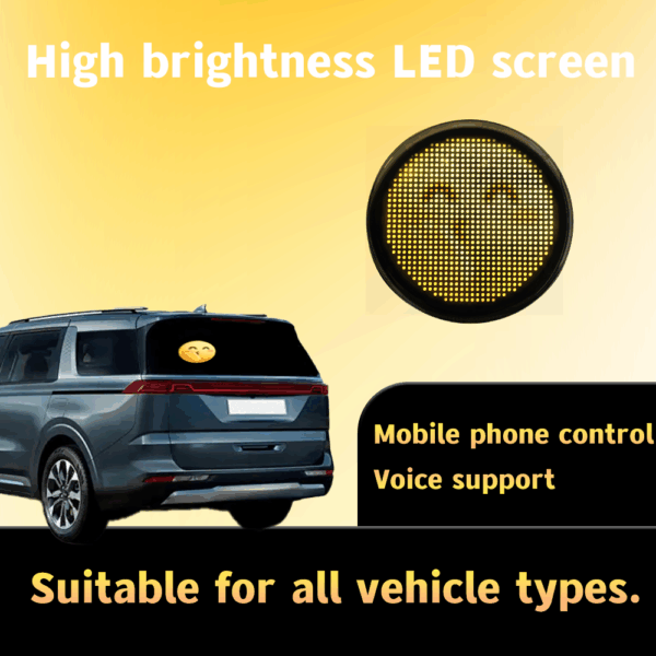 LED Car Display Bluetooth-Controlled Emoji & Safety Signs for All-Weather Vehicles​​ - Image 5