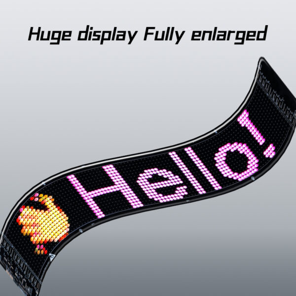 AutoGuard Flex LED Vehicle Display High-Brightness Waterproof Screen with Custom Safety Signs & Voice Control for Cars/SUVs/Trucks​ - Image 6