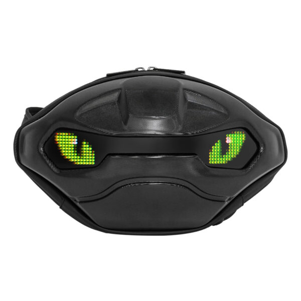 Black Mamba Smart Satchel LED Dynamic Screen Anti-Theft Bag with Waterproof ABS/PC Design & Bluetooth App Control​
